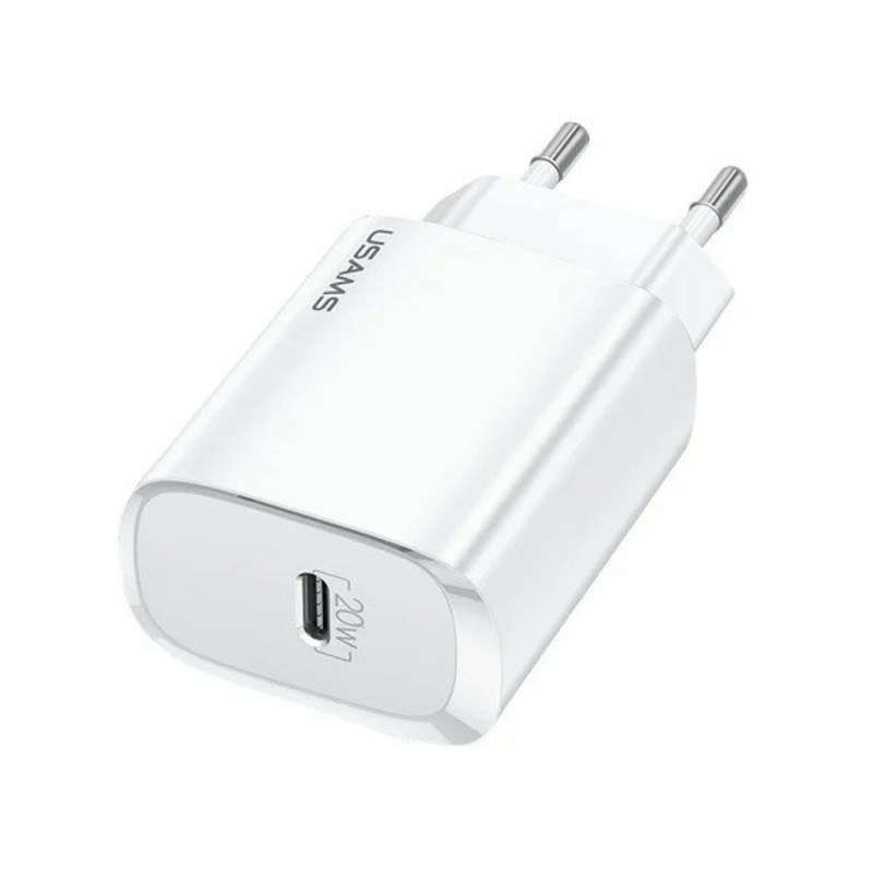 Мережевий зарядний пристрій Usams US-CC131 T39 PD Fast Charger 20W (EU) White