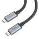 Кабель HOCO US06 USB3.2 20Gbps 100W HD high speed data cable(L=2M) Black