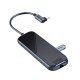 USB-Hub Baseus Multi-functional HUB (Type-C to 3xUSB3.0+HD4K+RJ45+PD) Deep gray