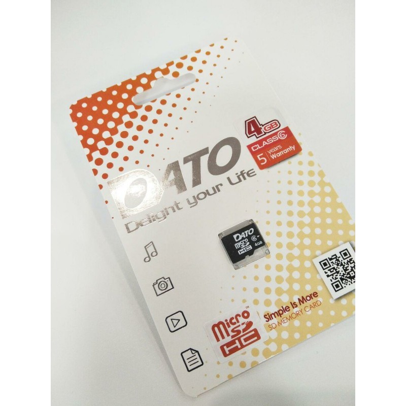 Карта памʼяті microSDHC DATO 4Gb class 6