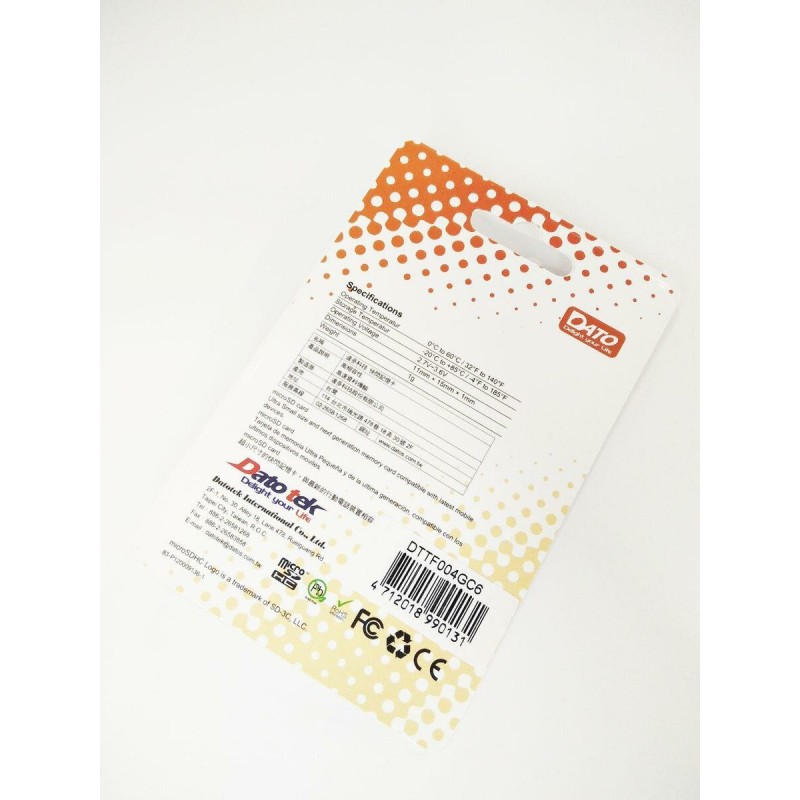 Карта памʼяті microSDHC DATO 4Gb class 6