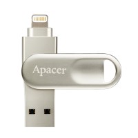 Flash Apacer USB 3.1 AH790 Dual Lightning 64GB Silver