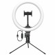 Кільцева світлодіодна LED-лампа Baseus Live Stream Holder-table Stand (10-inch Light Ring)Black