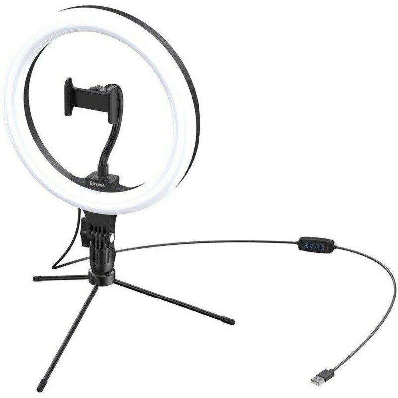 Кільцева світлодіодна LED-лампа Baseus Live Stream Holder-table Stand (10-inch Light Ring)Black
