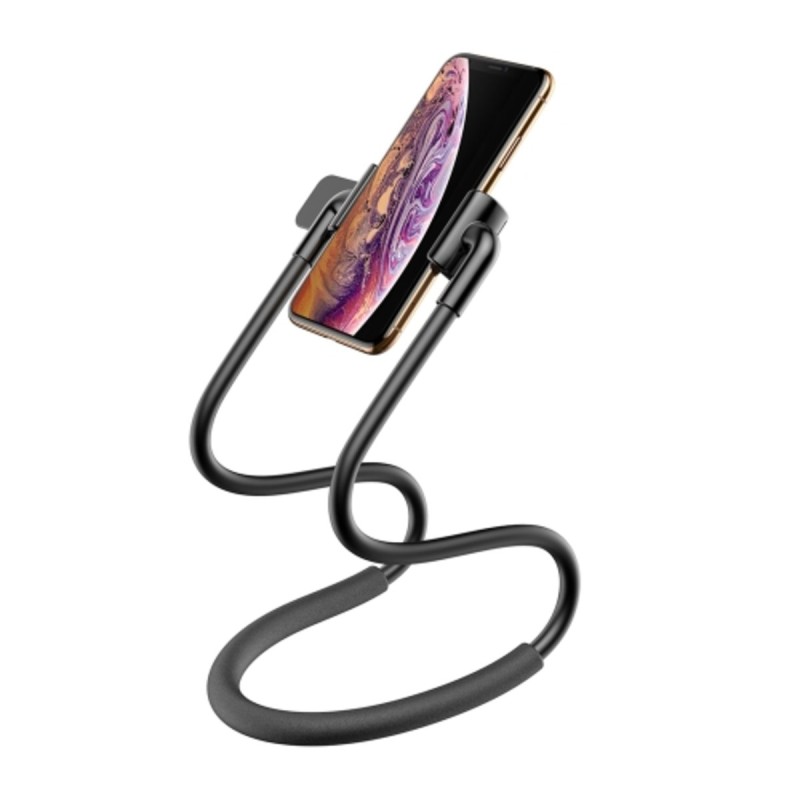 Тримач для мобiльного Baseus New Neck-Mounted Lazy Bracket Black