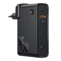 Зарядний пристрій Baseus Power Station GaN2 in1 Q.C. Power bank Charger C+U 10000mAh 45W Black