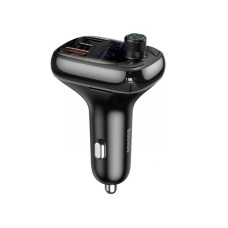 АЗП з FM-модулятором Baseus T typed S-13 Bluetooth MP3 car charger Black