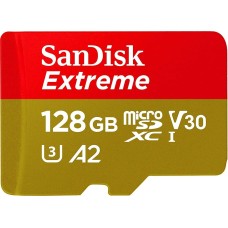 microSDXC (UHS-1 U3) SanDisk Extreme 128Gb class 10  A2 V30 (R160MB/s, W90MB/s)