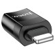 Кабель-перехiдник HOCO UA17 iP Male to Type-C female USB2.0 adapter Black