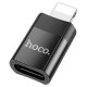 Кабель-перехiдник HOCO UA17 iP Male to Type-C female USB2.0 adapter Black