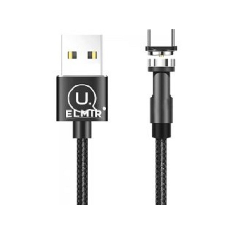 Кабель Usams US-SJ473 U59 Type-C Rotatable Magnetic Charging Cable 1m Black