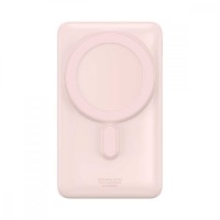 Зовнішній акумулятор Baseus Magnetic Bracket Wireless Fast Charge Power Bank 10000mAh 20W Pink (With cable Type-C to Type-C 60W (20V/3A)