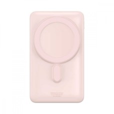 Зовнішній акумулятор Baseus Magnetic Bracket Wireless Fast Charge Power Bank 10000mAh 20W Pink (With cable Type-C to Type-C 60W (20V/3A)
