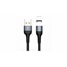 Кабель Usams US-SJ336 U29 Aluminum Alloy Lightning Magnetic Cable 2m Black