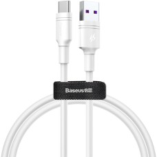 Кабель Baseus Double-Ring QuickCharge Cable USB For Type-C 5A 1m White