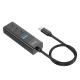 Кабель-перехiдник HOCO HB25 Easy mix 4-in-1 converter(Type-C to USB3.0+USB2.0*3) Black