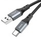 Кабель HOCO X92 Honest silicone charging data cable for Type-C(L=3M) Black
