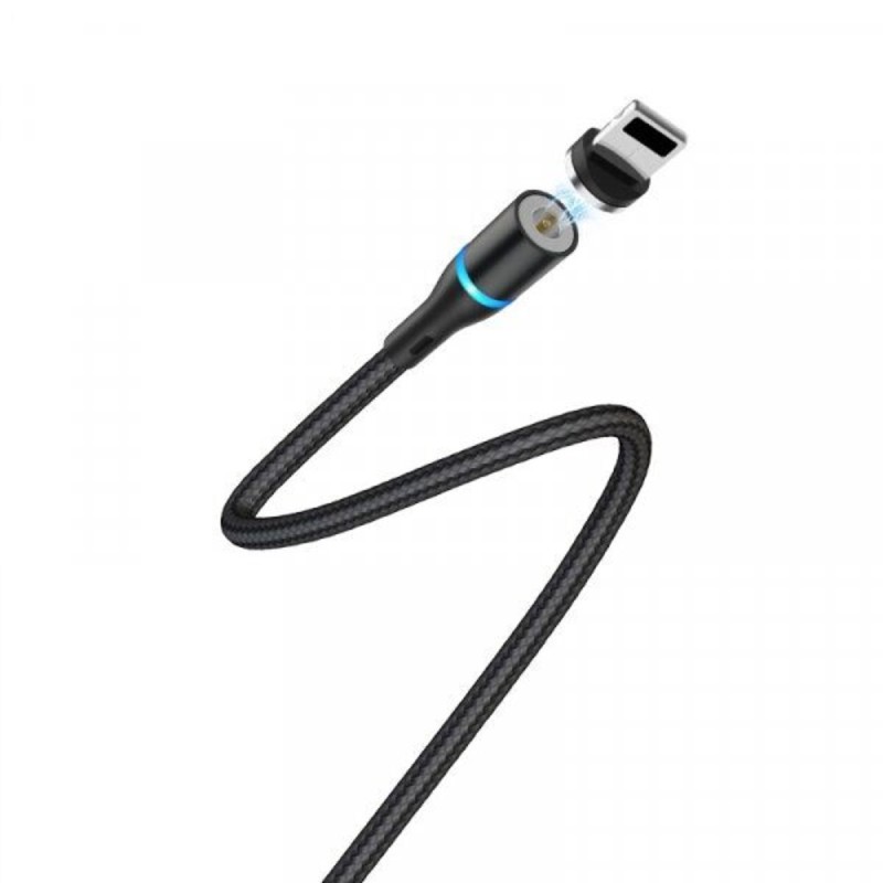 Кабель BOROFONE BU16 Skill magnetic Lightning, 1.2m, nylon braid, aluminum alloy connectors Black