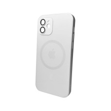Чохол для смартфона AG Glass Matt Frame Color MagSafe Logo for Apple iPhone 12 Pearly White