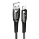Кабель Usams US-SJ469 Lightning Smart Power-off Cable Raydan Series 1.2m Black