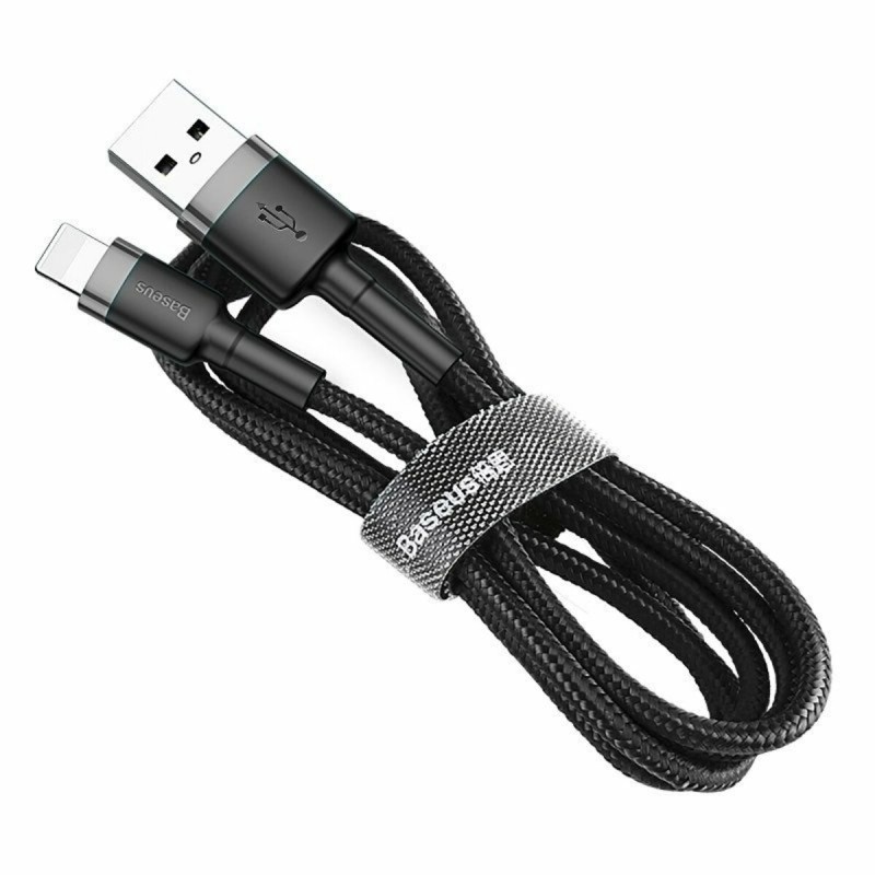 Кабель Baseus Cafule Cable USB For Lightning 1.5A 2m Gray+Black