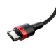 Кабель Baseus Cafule PD2.0 100W flash charging Type-C For Type-C cable (20V 5A)2m Red+Black