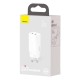 Мережевий зарядний пристрій Baseus GaN Lite Quick Charger C+C 65W EU White