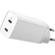 Мережевий зарядний пристрій Baseus GaN Lite Quick Charger C+C 65W EU White