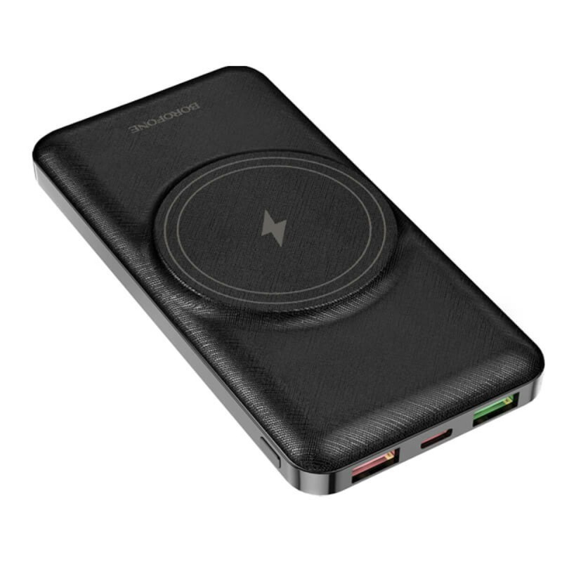 Зовнішній акумулятор BOROFONE BJ12 Leader magnetic wireless fast charging power bank 10000mAh Black