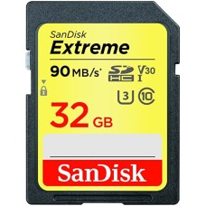 SDHC (UHS-1 U3) SanDisk Extreme 32Gb class 10 (90Mb/s, 600x)