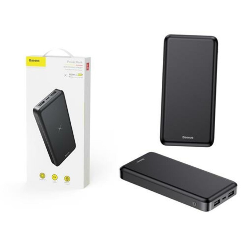 Зовнішній акумулятор Baseus M36 Wireless Charger Powerbank 10000mAh Black
