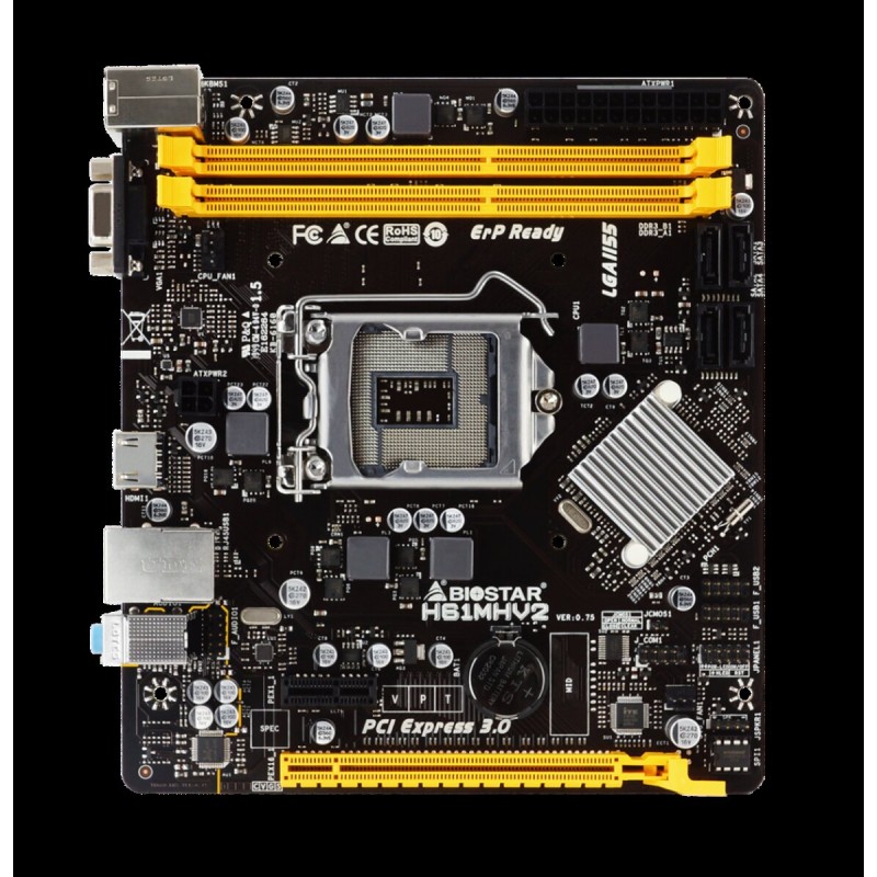 Материнська плата Biostar H61(s1155,  intel H61, PCI-Ex16)