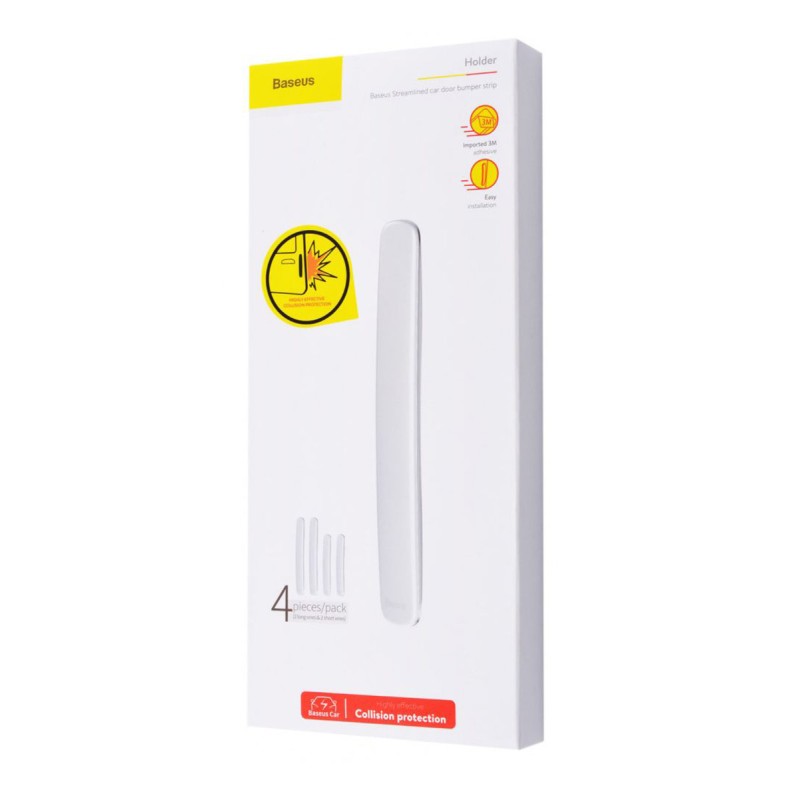Захисні накладки Baseus Streamlined car door bumper strip White
