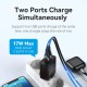 Зарядний пристрій Vention Two-Port USB(A+A) Wall Charger (18W/18W) EU-Plug Black (FBAB0-EU)