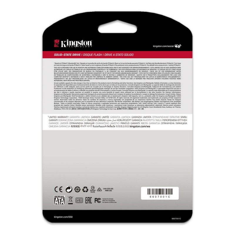 SSD M.2 Kingston A400 480GB 2280 SATAIII 3D ТLC