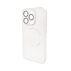Чохол для смартфона AG Glass Matt Frame Color MagSafe Logo for Apple iPhone 15 Pro Pearly White