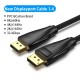 Кабель Vention DisplayPort, 2 м, v1.4  чорний, 8K 60 Hz, 4K 144Hz, 2K 165Hz, 1080P 240Hz (HCCBH)