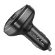 Автомобільний зарядний пристрій HOCO E76 Pole PD45W+QC3.0 car BT FM transmitter Obsidian Black
