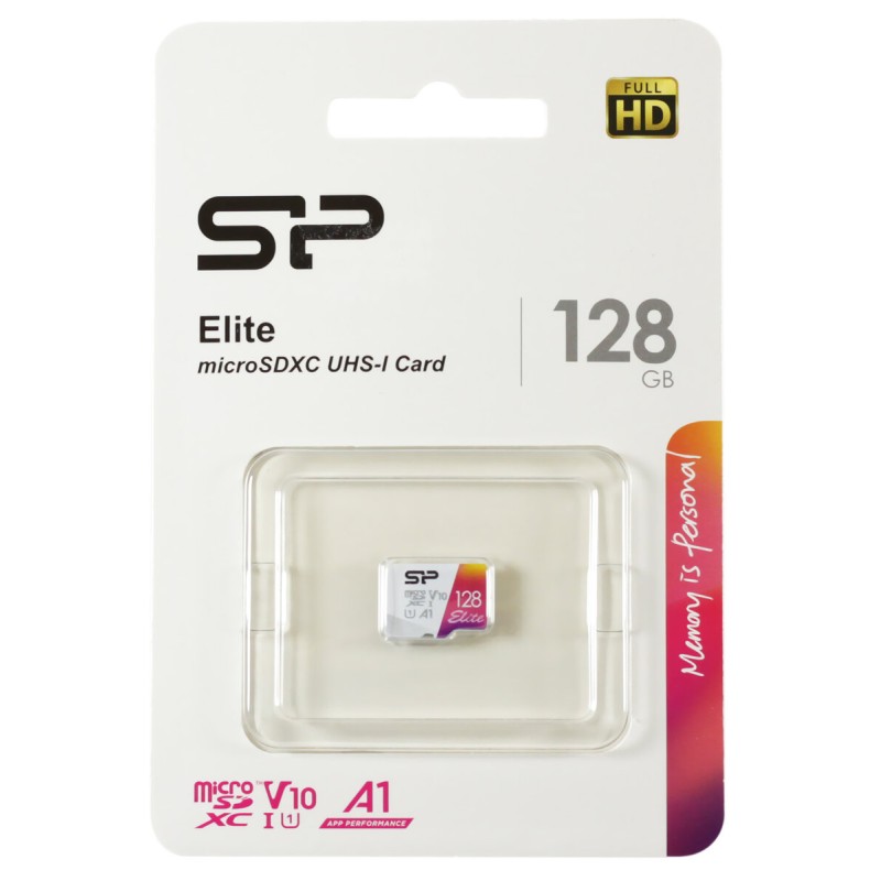 microSDXC (UHS-1 U1) SiliconPower Elite Color 128Gb class 10 A1 V10