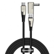 Кабель Baseus Flash Series One-for-two Fast Charging with Round Head Type-C to C+DC 100W 2m Black