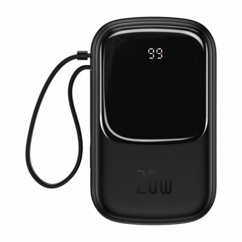 Зовнішній акумулятор Baseus Qpow Digital Display quick charging 20000mAh 22.5W(Type-C Cable)Black