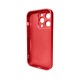 Чохол для смартфона AG Glass Matt Frame Color Logo for Apple iPhone 14 Pro Coke Red