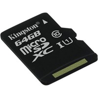 microSDXC (UHS-1) Kingston Canvas Select 64Gb class 10  (R-80MB/s)