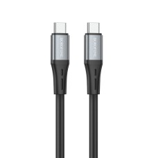 Кабель BOROFONE BX88 Solid 60W silicone charging data cable for Type-C to Type-C Black