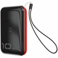 Зовнішній акумулятор Baseus Mini S 10W Wireless 10000 mAh Black-Red