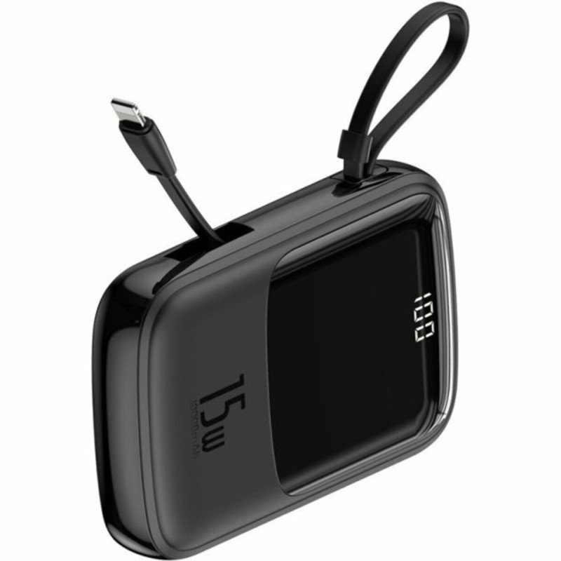 Зовнішній акумулятор Baseus Q pow Digital Display 3A Power Bank 10000mAh (With IP Cable)Black