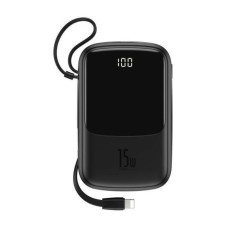 Зовнішній акумулятор Baseus Q pow Digital Display 3A Power Bank 10000mAh (With IP Cable)Black