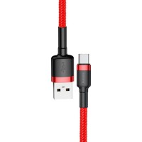 Кабель Baseus Cafule Cable USB For Micro 2.4A 0.5m Red+Red