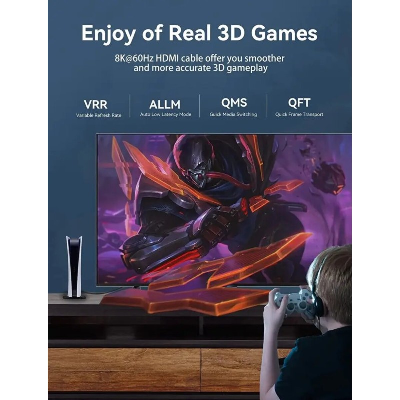 Кабель Vention HDMI-HDMI, 1.5 м, v2.1, (AANBG)