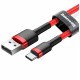 Кабель Baseus Cafule Cable USB For Type-C 2A 3m Red+Red